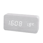 Réveil bois LED blanc - Vignette | LeBonRéveil