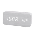 Réveil bois LED blanc - Vignette | LeBonRéveil