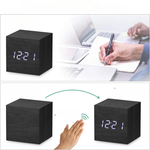 Réveil bois noir cube - Vignette | LeBonRéveil