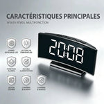 Réveil digital à écran incurvé LED - Vignette | LeBonRéveil