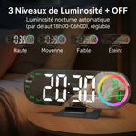 Réveil miroir LED avec lumière RGB 16 couleurs - Vignette | LeBonRéveil