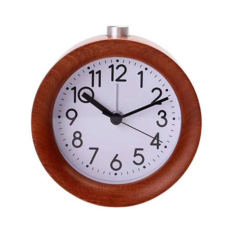 Réveil bois horloge foncé