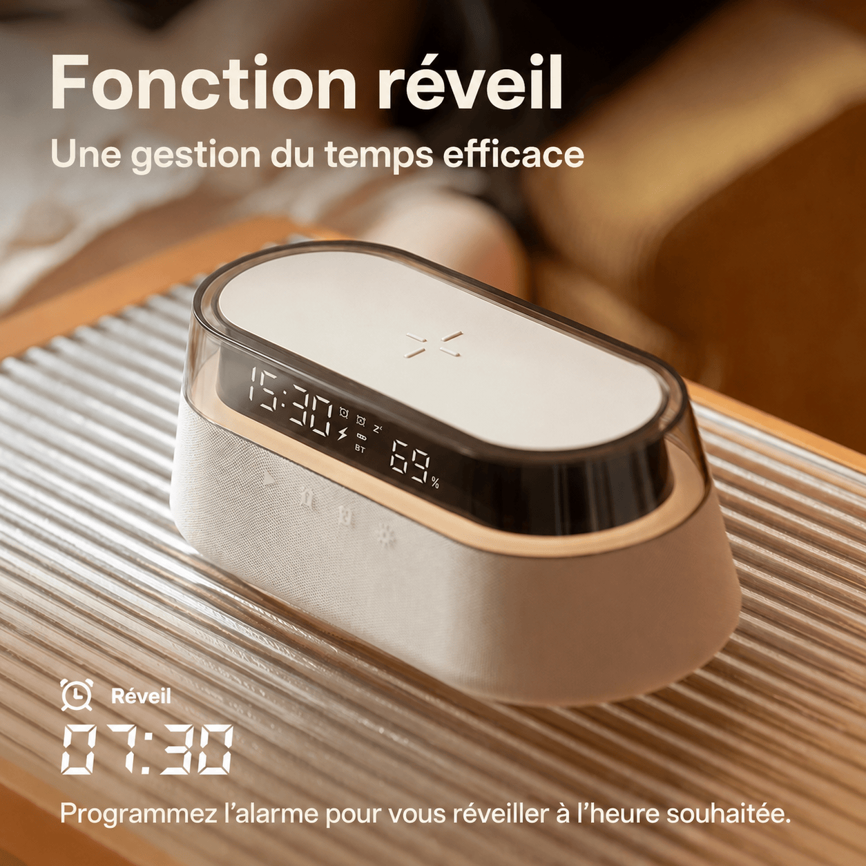 Radio réveil chargeur téléphone LeBonRéveil