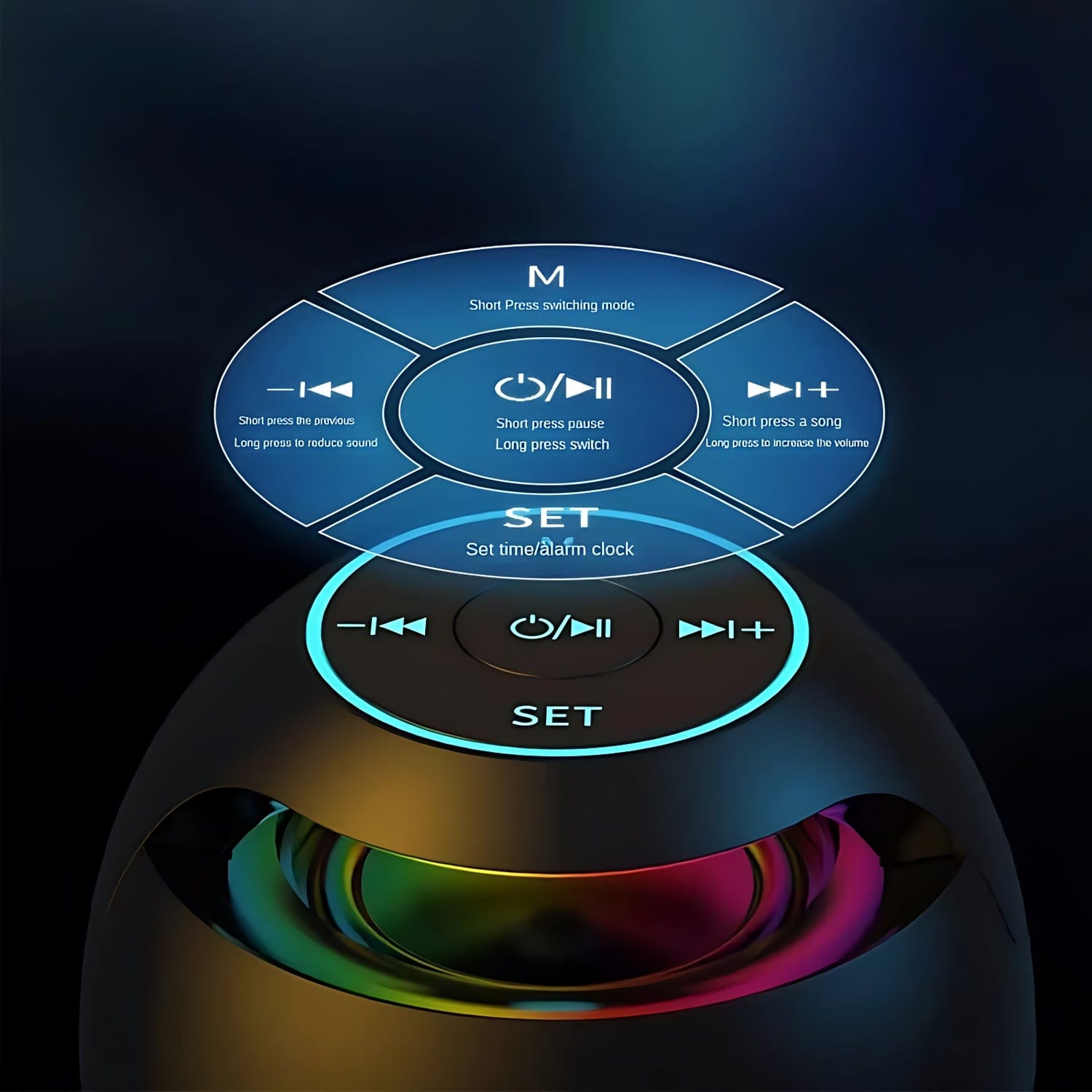 Radio réveil connecté avec fonction lumineuse Le Bon Réveil