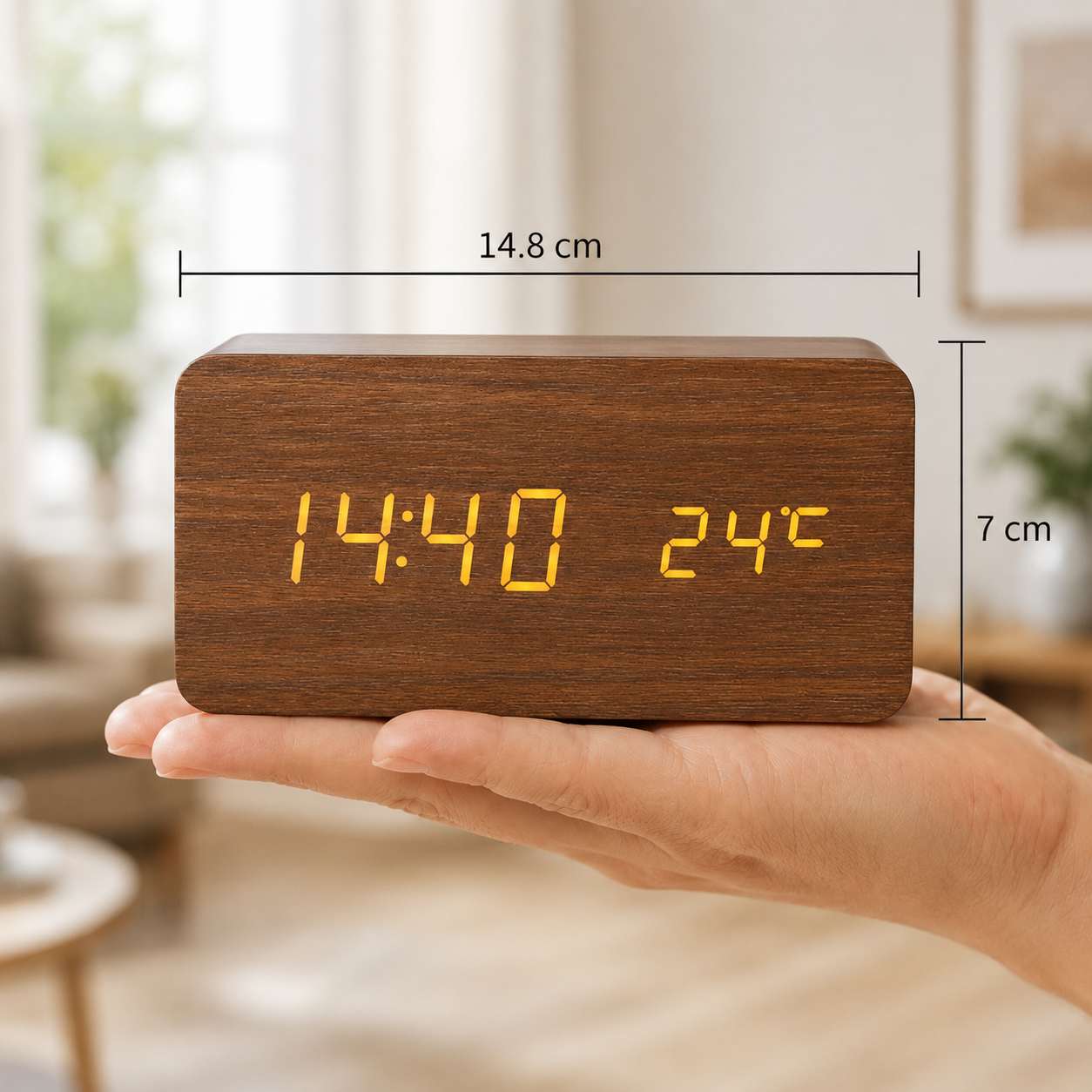 Réveil bois led naturel Le Bon Réveil