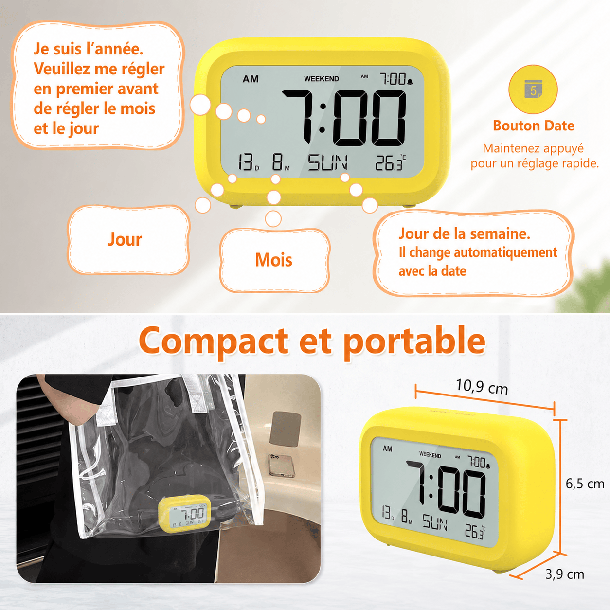 Réveil calendrier digital LeBonRéveil