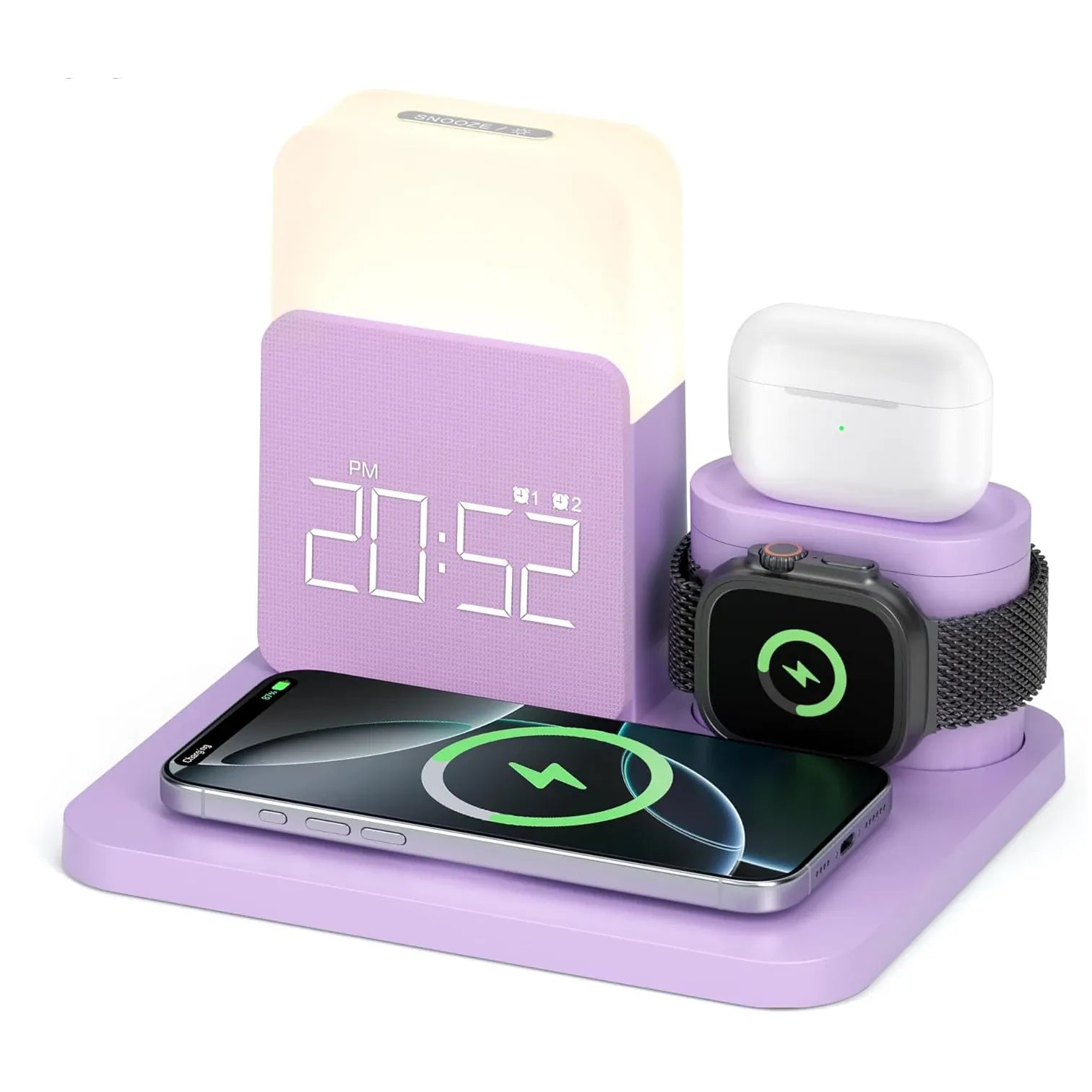 Réveil chargeur induction Apple Samsung LeBonRéveil