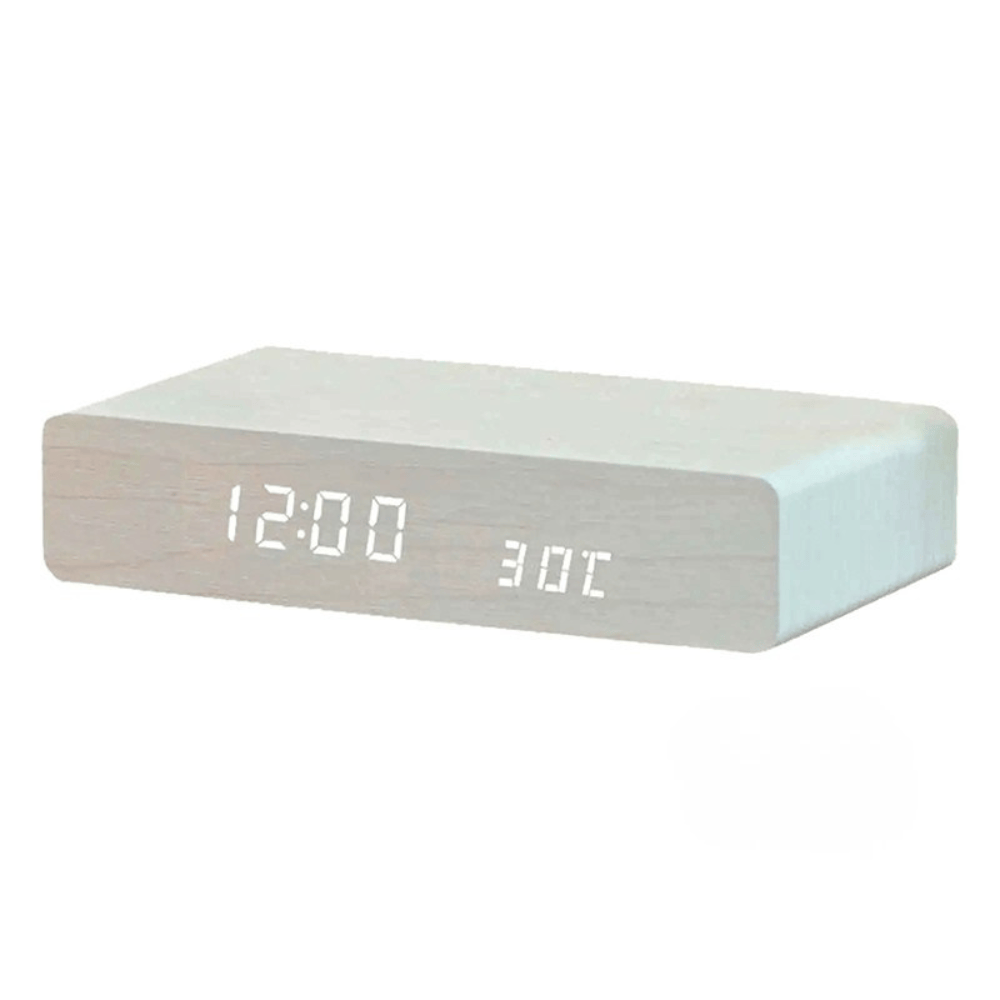 Réveil chargeur induction en bois LeBonRéveil