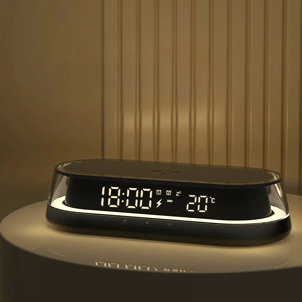 Réveil chargeur induction lumineux Le Bon Réveil