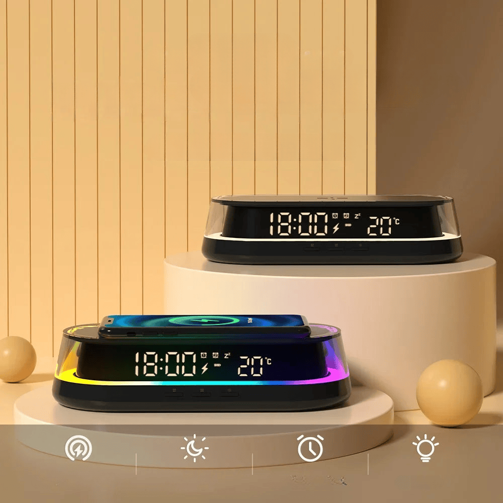 Réveil chargeur induction lumineux Le Bon Réveil