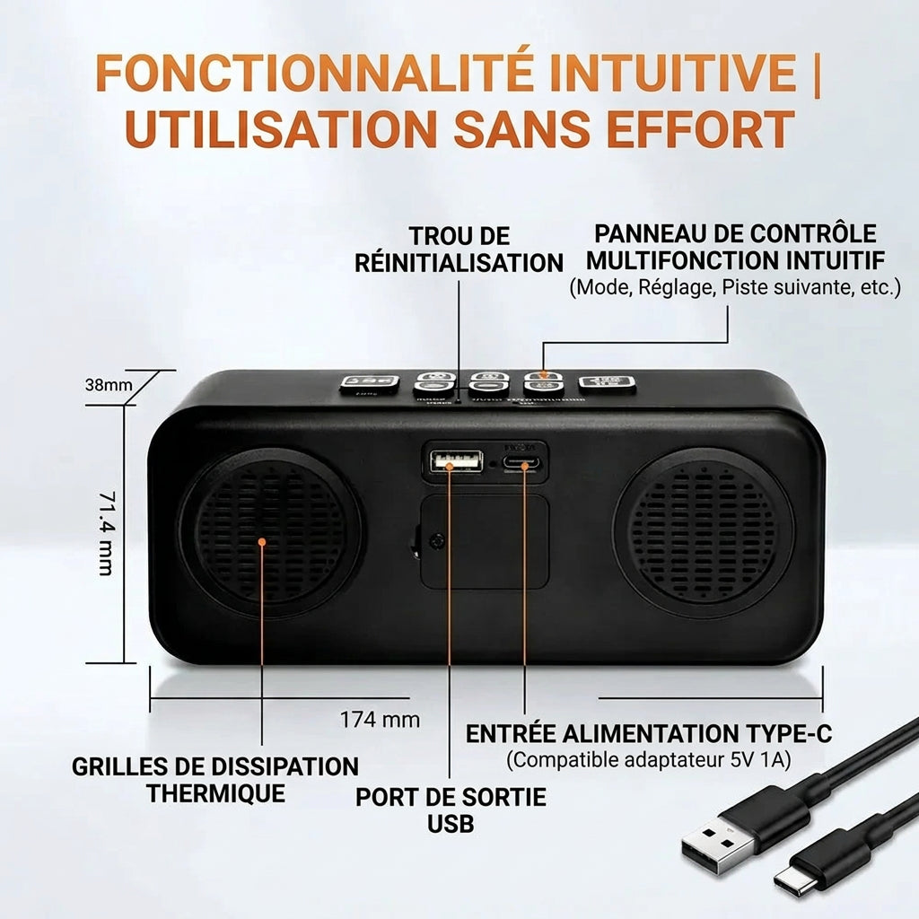 Réveil digital avec température et humidité LeBonRéveil