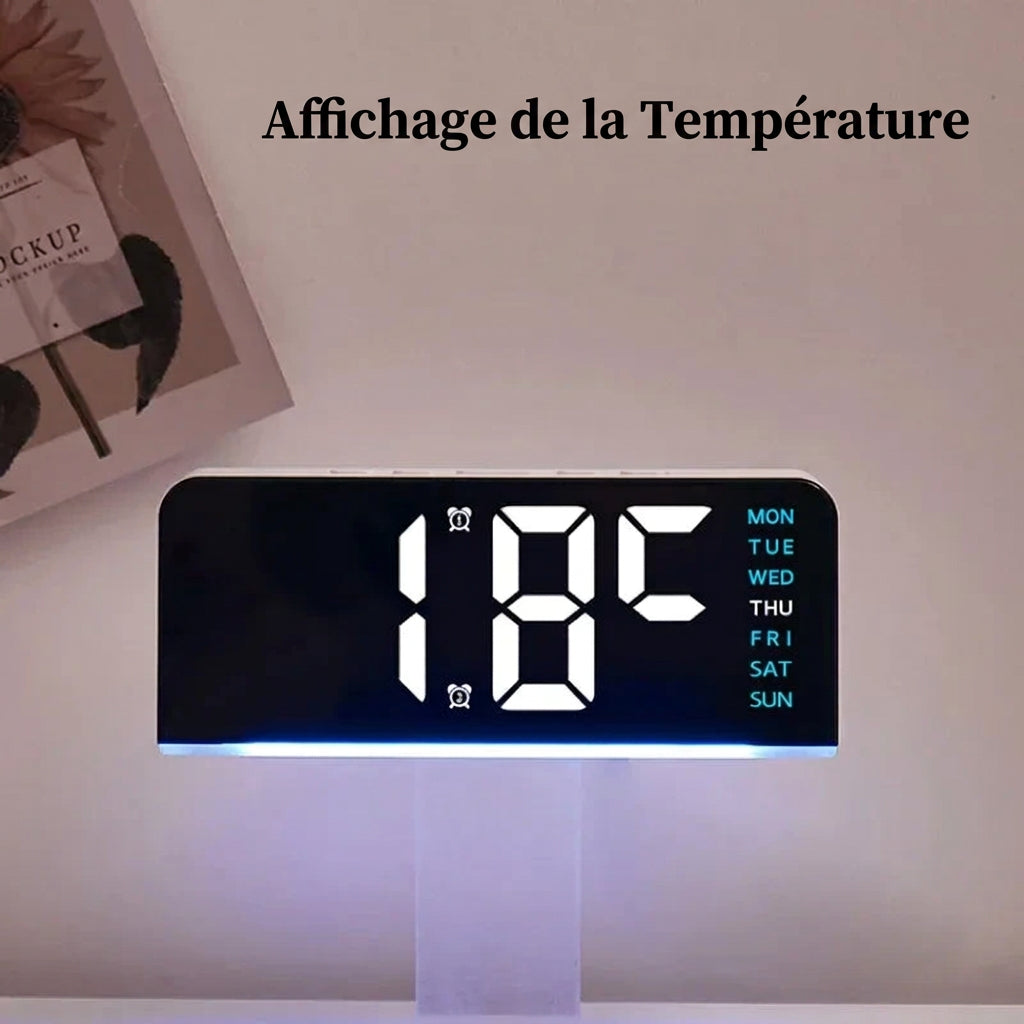 Réveil digital LED avec veilleuse d'ambiance LeBonRéveil