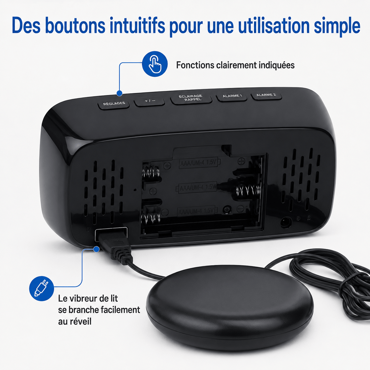 Réveil digital pour sourd LeBonRéveil