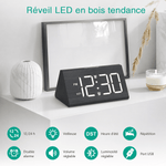 Réveil en bois digital LED - Vignette | LeBonRéveil