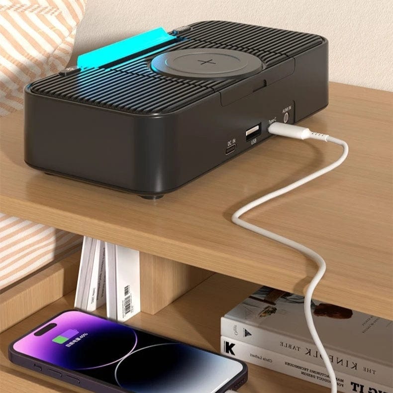 Réveil enceinte chargeur induction LeBonRéveil