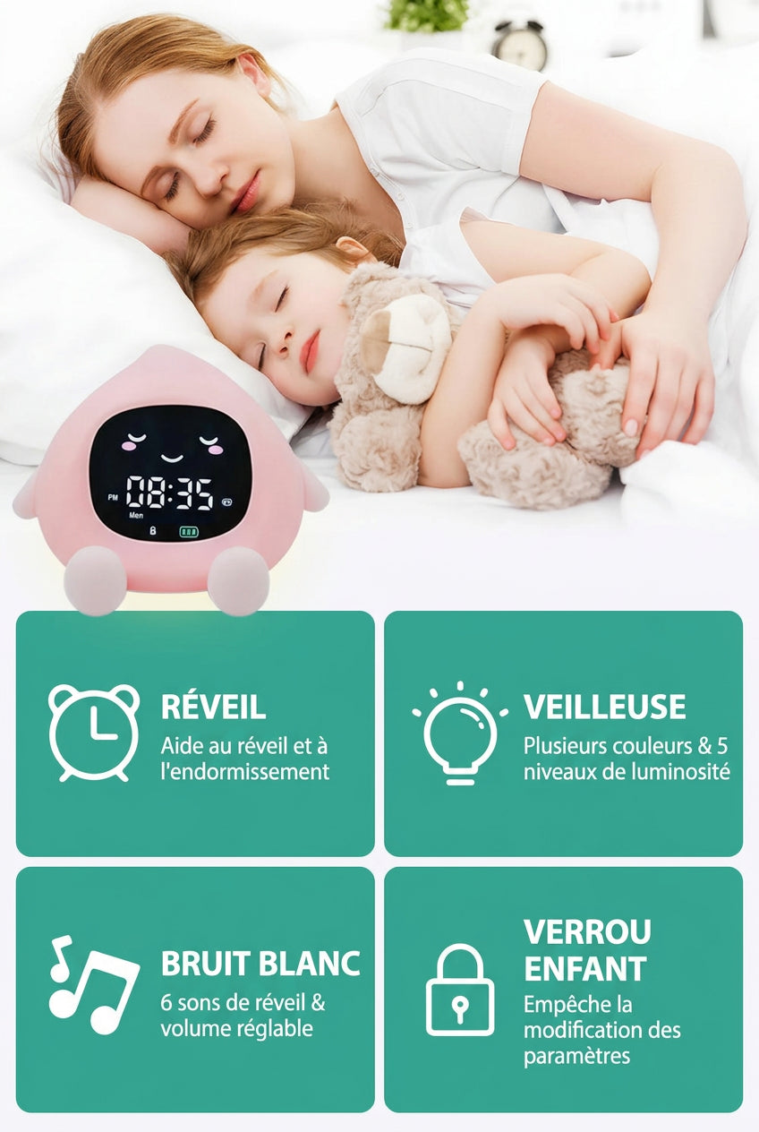 Réveil enfant pêche d'apprentissage du sommeil LeBonRéveil