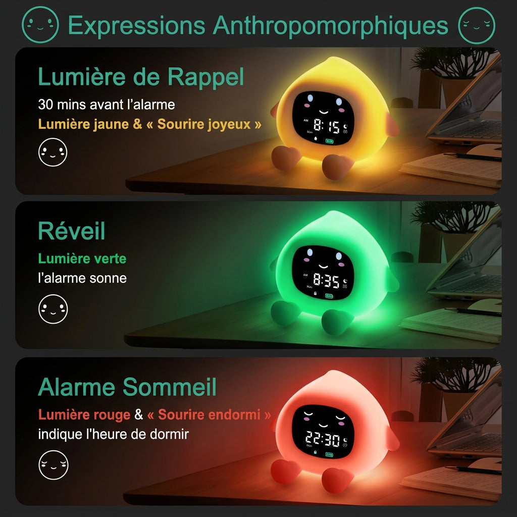 Réveil enfant pêche d'apprentissage du sommeil LeBonRéveil