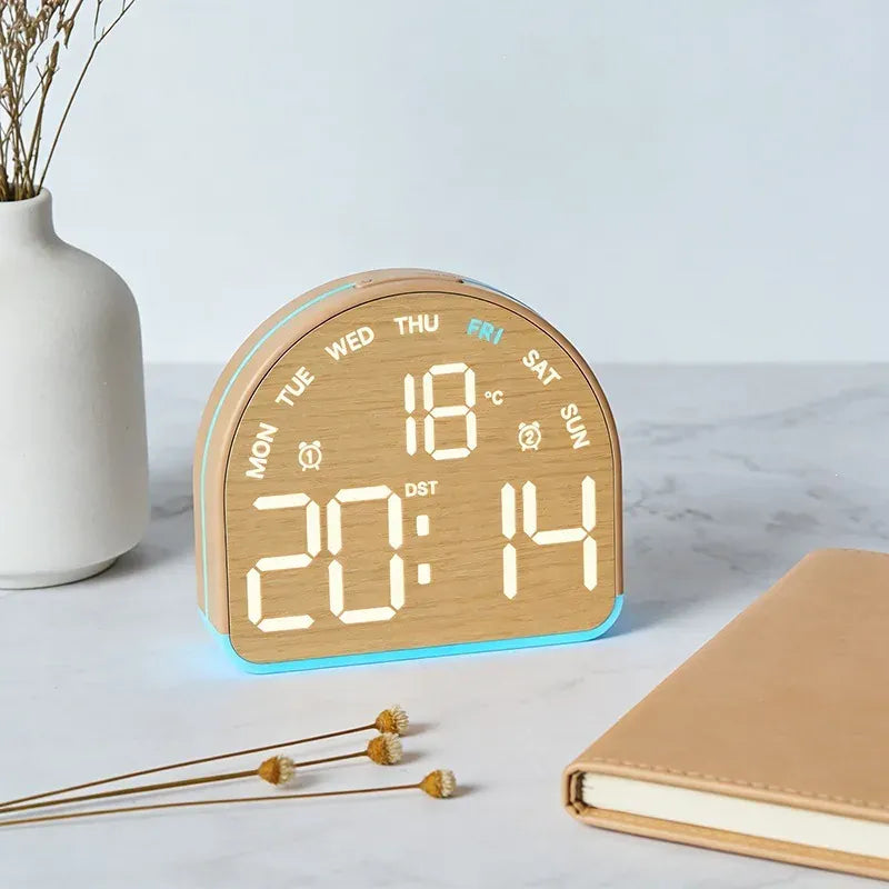 Réveil LED design avec température et date LeBonRéveil
