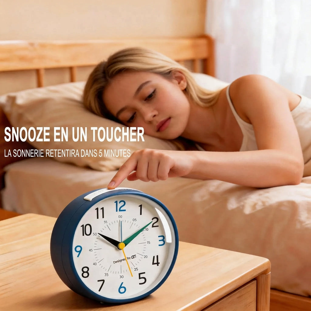 Réveil musical silencieux avec veilleuse LeBonRéveil