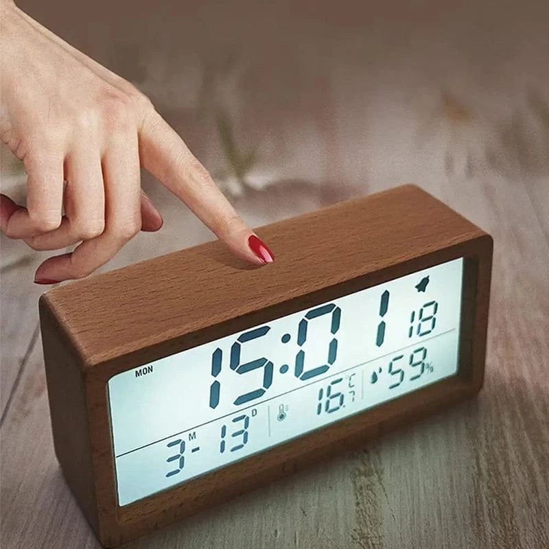 Réveil numérique en bois Le Bon Réveil