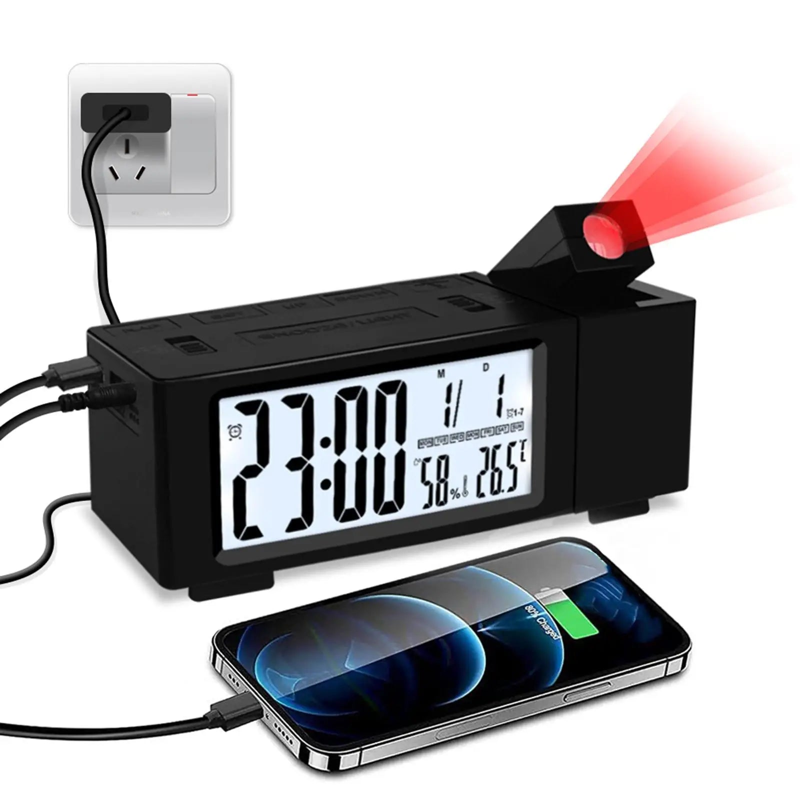 Réveil projecteur garçon Le Bon Réveil