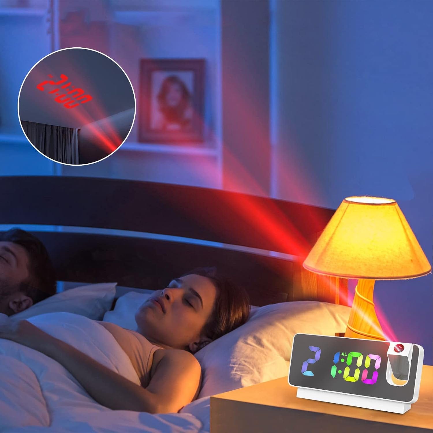 Réveil projecteur USB Le Bon Réveil
