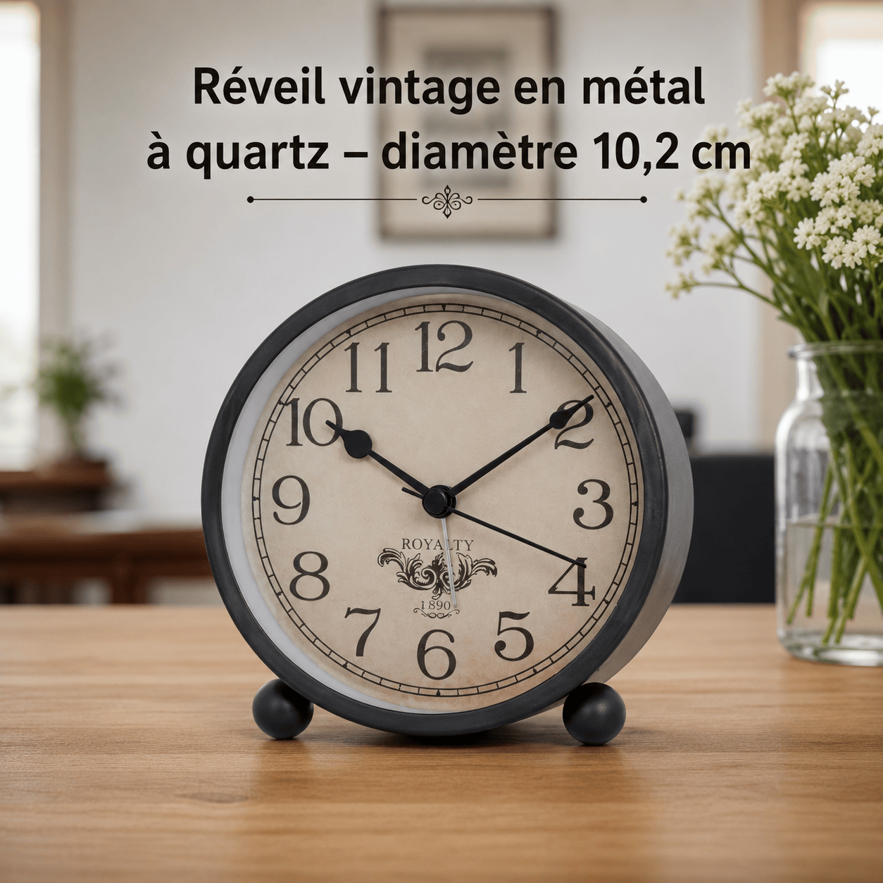 Réveil rond analogique LeBonRéveil