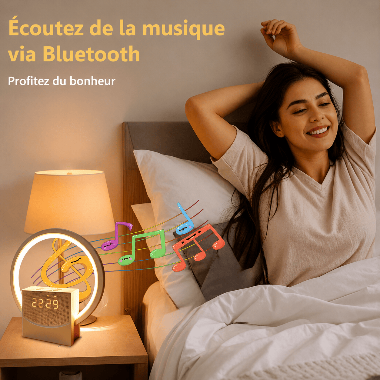 Réveil simulateur aube bluetooth LeBonRéveil