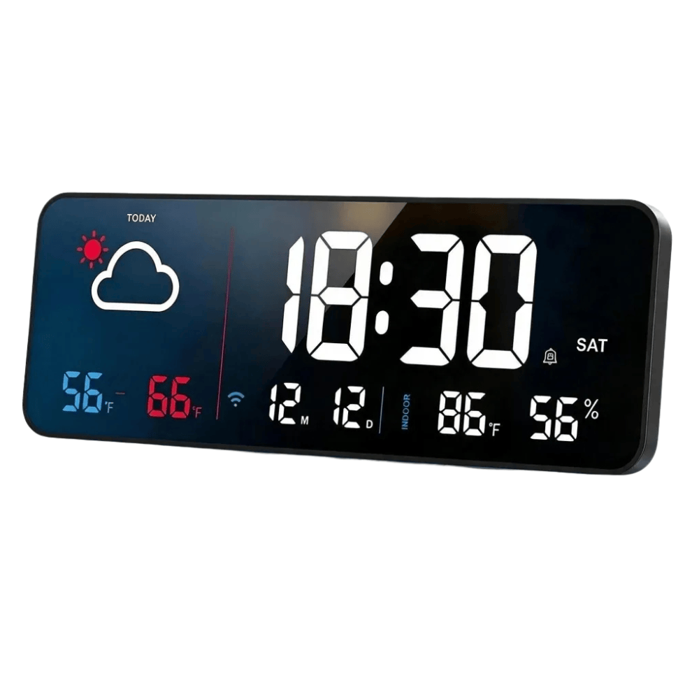 Réveil station météo WiFi écran 10 pouces LeBonRéveil