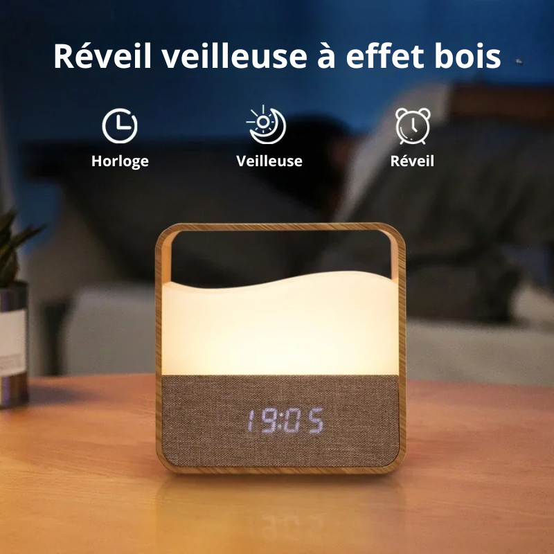 Réveil veilleuse bois LeBonRéveil®
