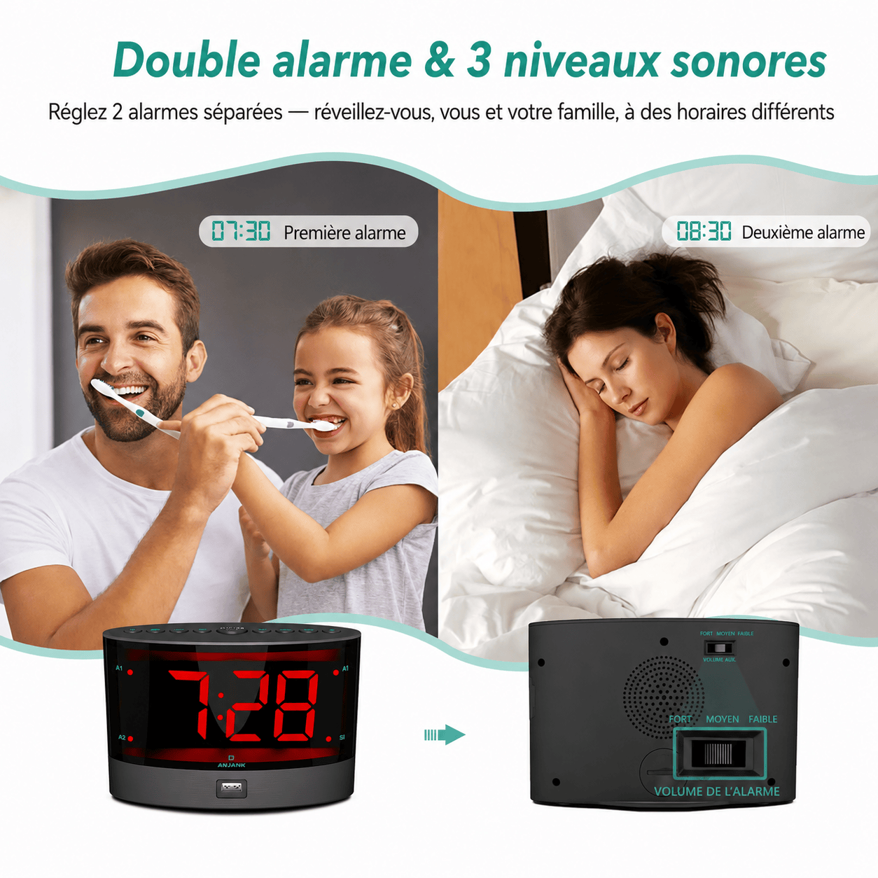 Réveil vibrant pour sourd LeBonRéveil