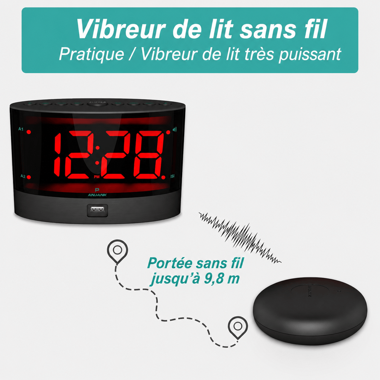 Réveil vibrant pour sourd LeBonRéveil