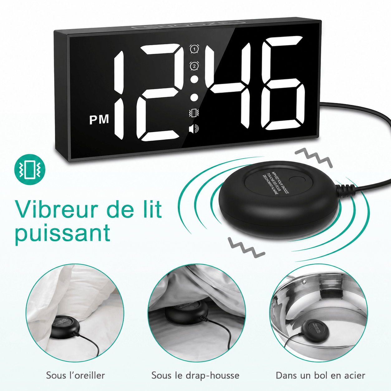 Réveil vibreur pour sourd LeBonRéveil