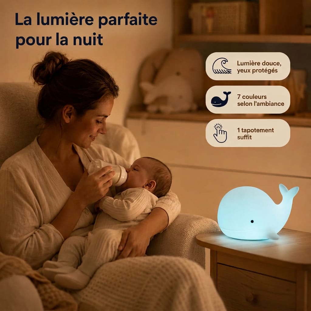 Veilleuse baleine bébé Le Bon Réveil Veilleuse