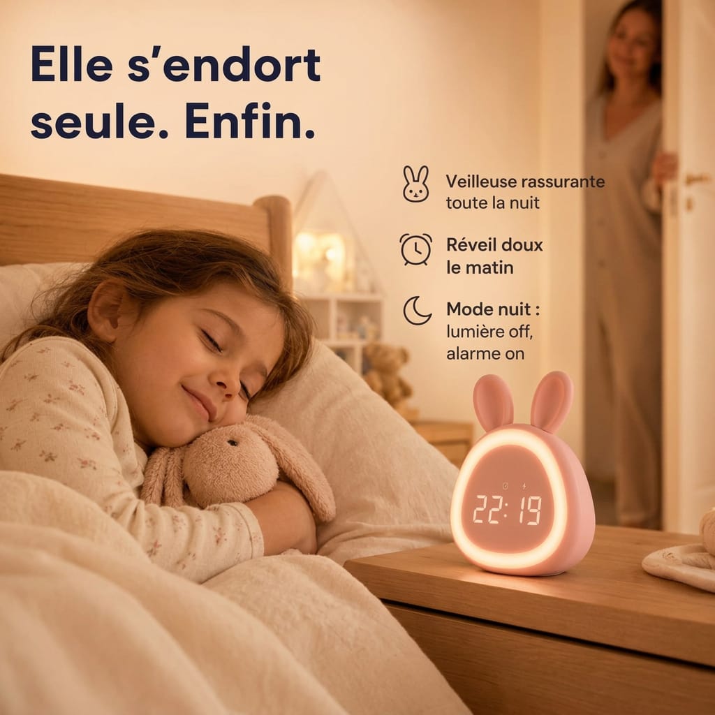 Veilleuse lapin réveil Le Bon Réveil Réveil veilleuse