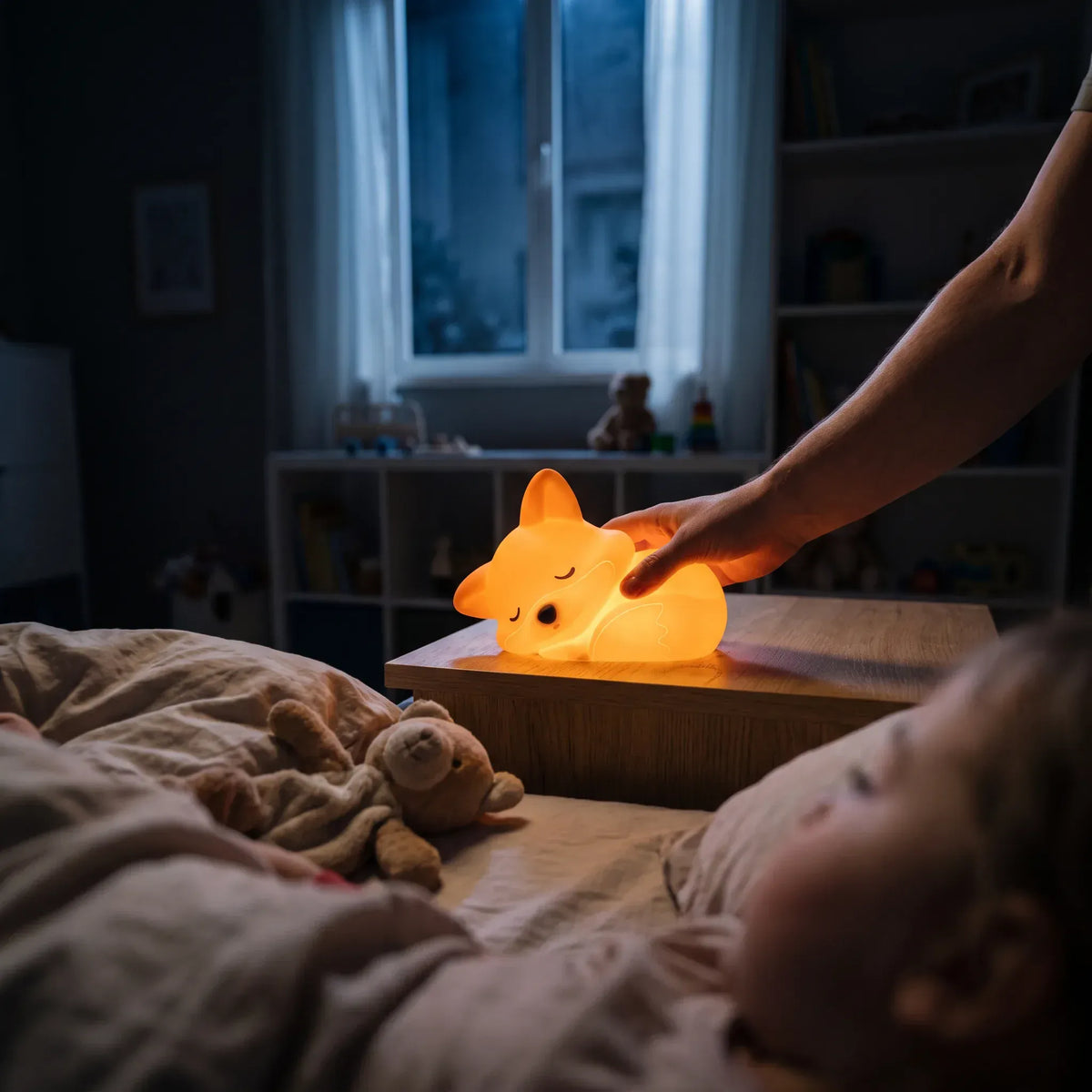 Veilleuse renard rechargeable en silicone Le Bon Réveil Veilleuse